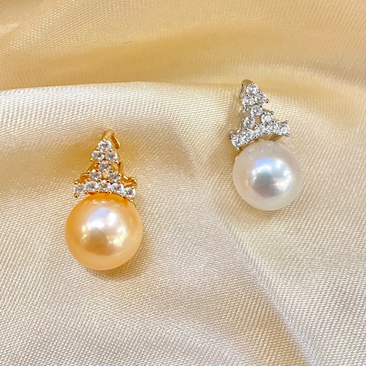 【S925银冰雪女王吊坠配件托】适合10-11mm珍珠 · 白金色x1 7天内发货