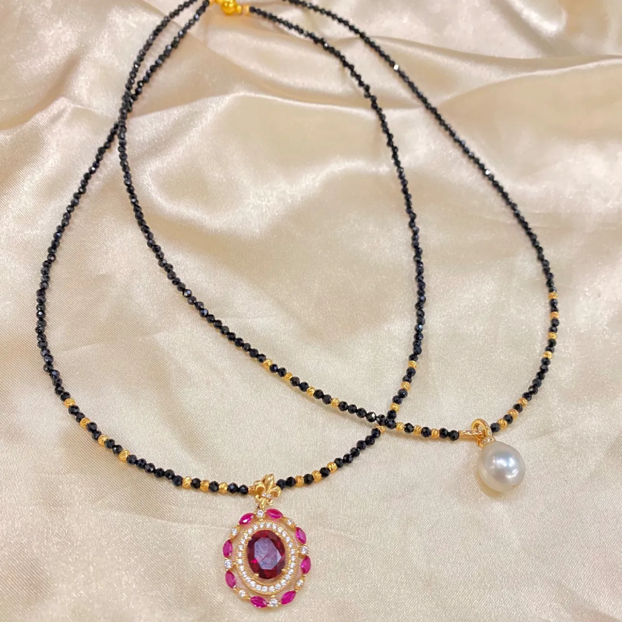 【流光黑金项链材料包手作DIY】 · 材料包黄金色