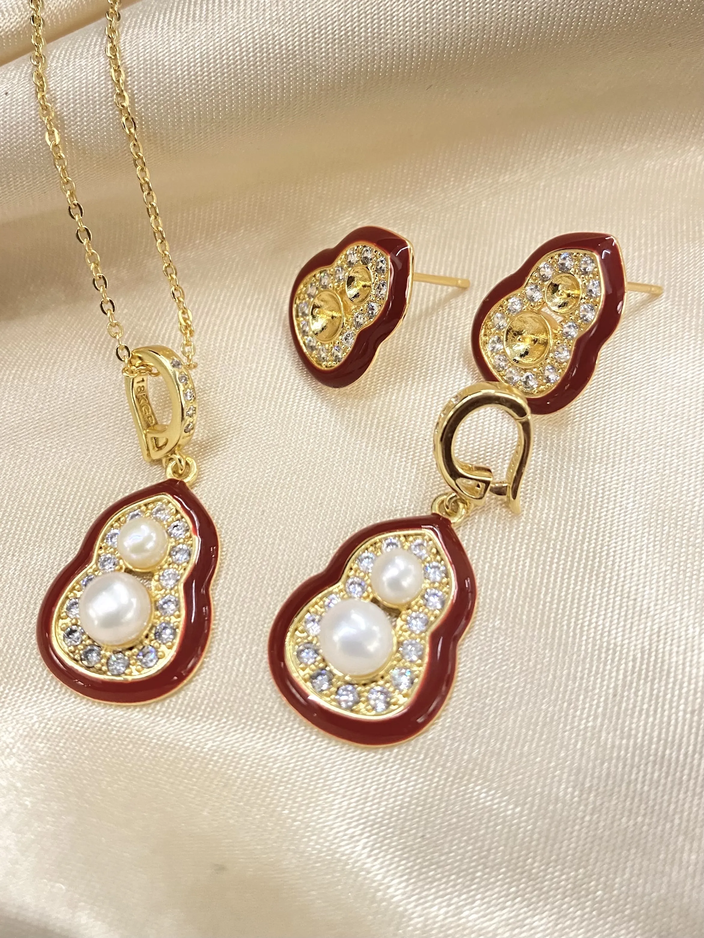 【铜镀金小葫芦DIY手作配件】 · 吊坠配件