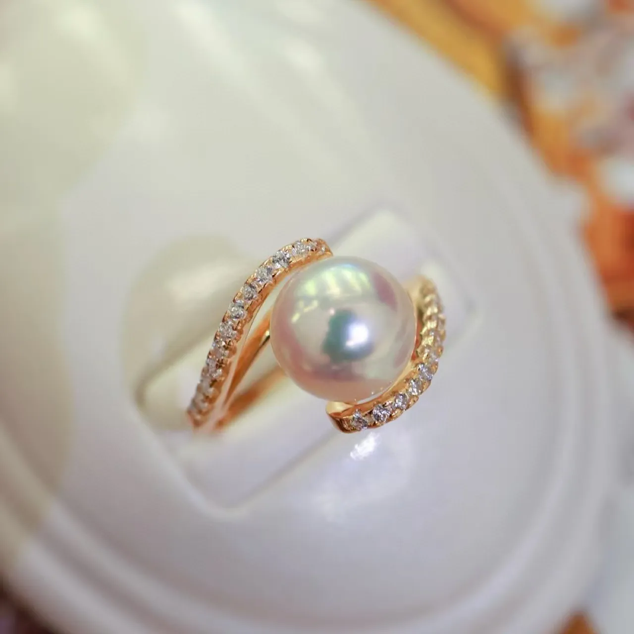 【S925银天使之眼戒托配件】DIY手工适合9-10mm · 黄金色x1 5天内发货